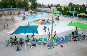 Patrons enjoyed the soft opening of the Douglass Aquatic Center on Wednesday, Aug. 13, 2025. Photo by Paul Hooper.